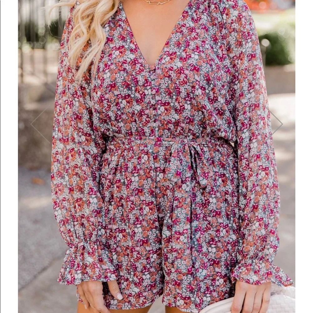 Floral Romper from Pink Lily. NEW NEVER WORN! - Picture 1 of 5
